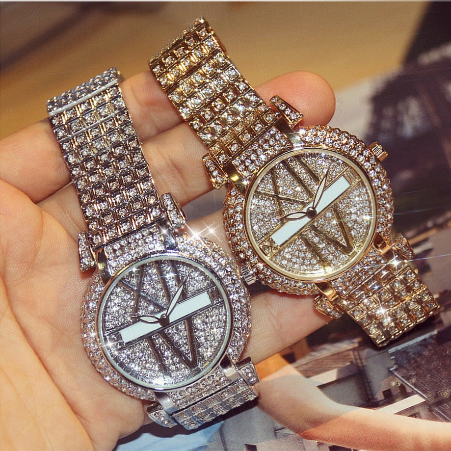SISTER Diamond Women Quartz Watch, Stainless Steel Bracelet