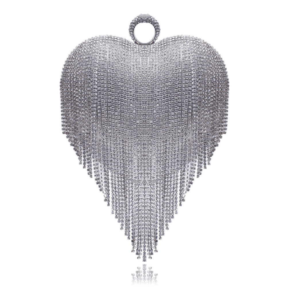 Pure Color Tassel Evening Bag