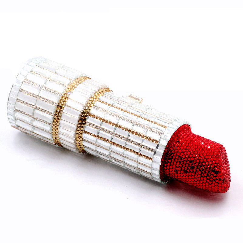 Handmade Rhinestone Lipstick Bag