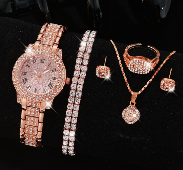 Ladies' High-End Watch With Diamond Studded Gift Set