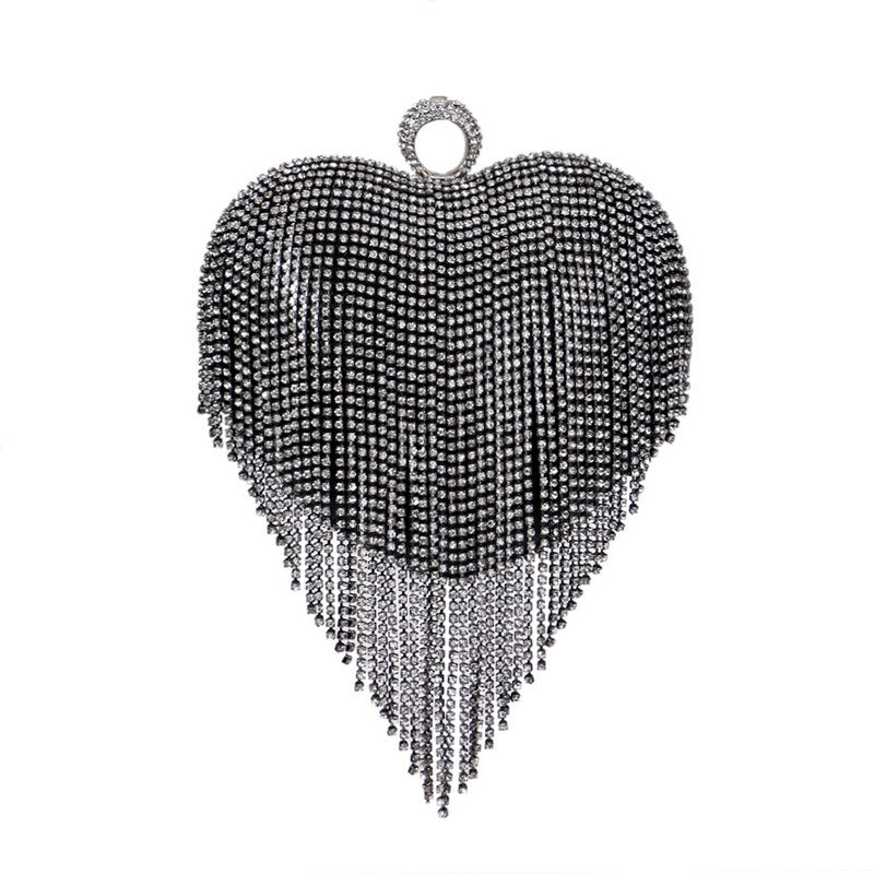 Pure Color Tassel Evening Bag