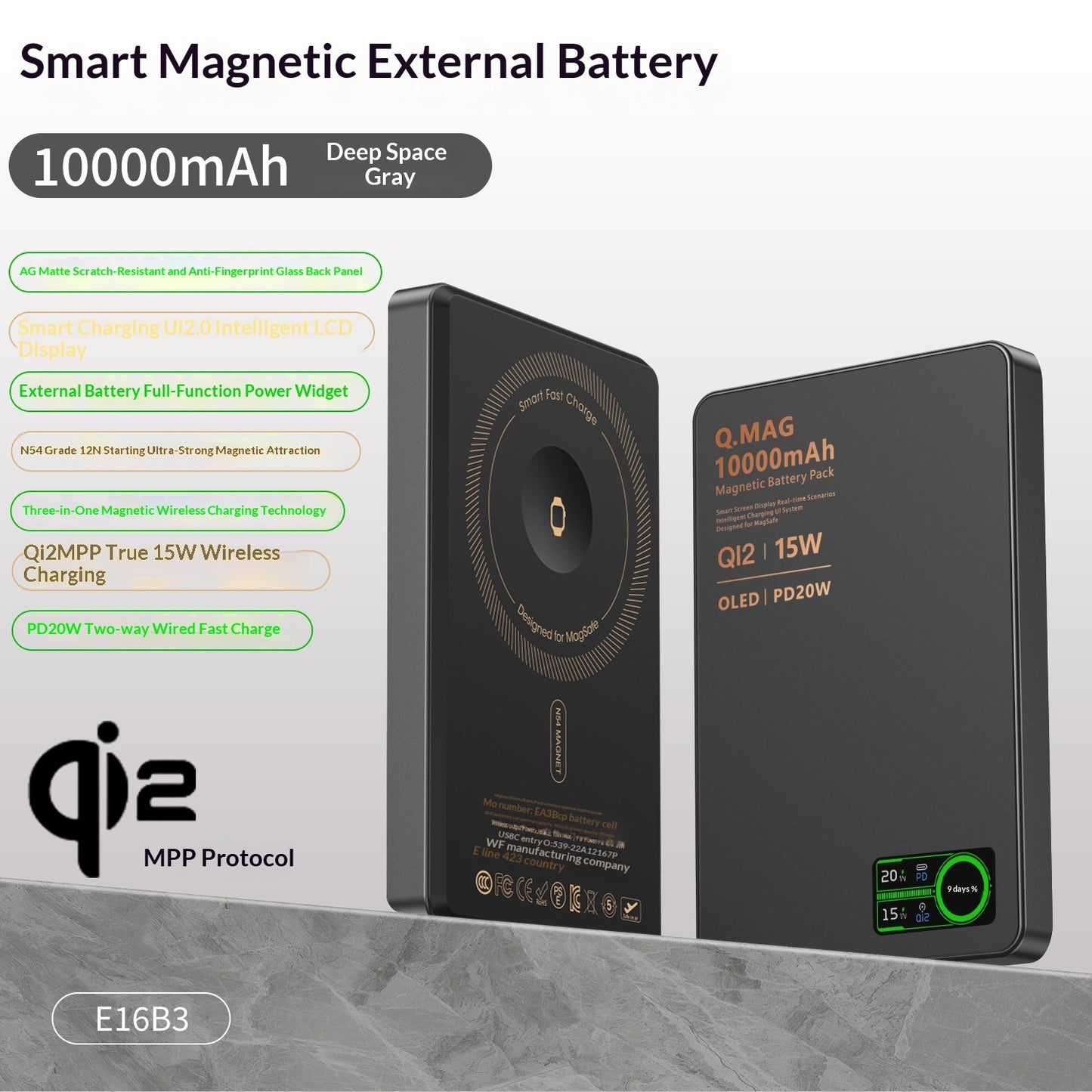 Q.MAG Ultra-thin Magnetic Power Bank