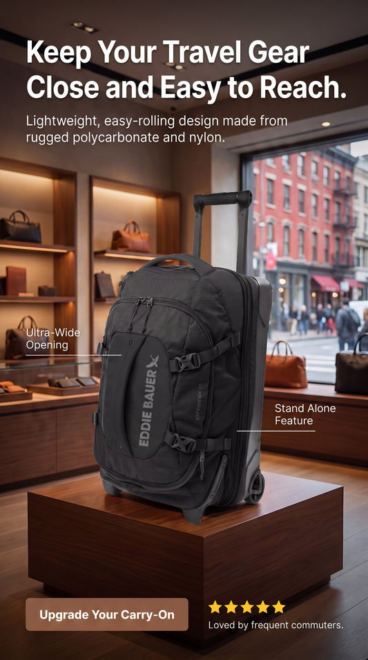 Expedition Duffel Bag 2.0-Made from Rugged Polycarbonate and Nylon Black 22L
