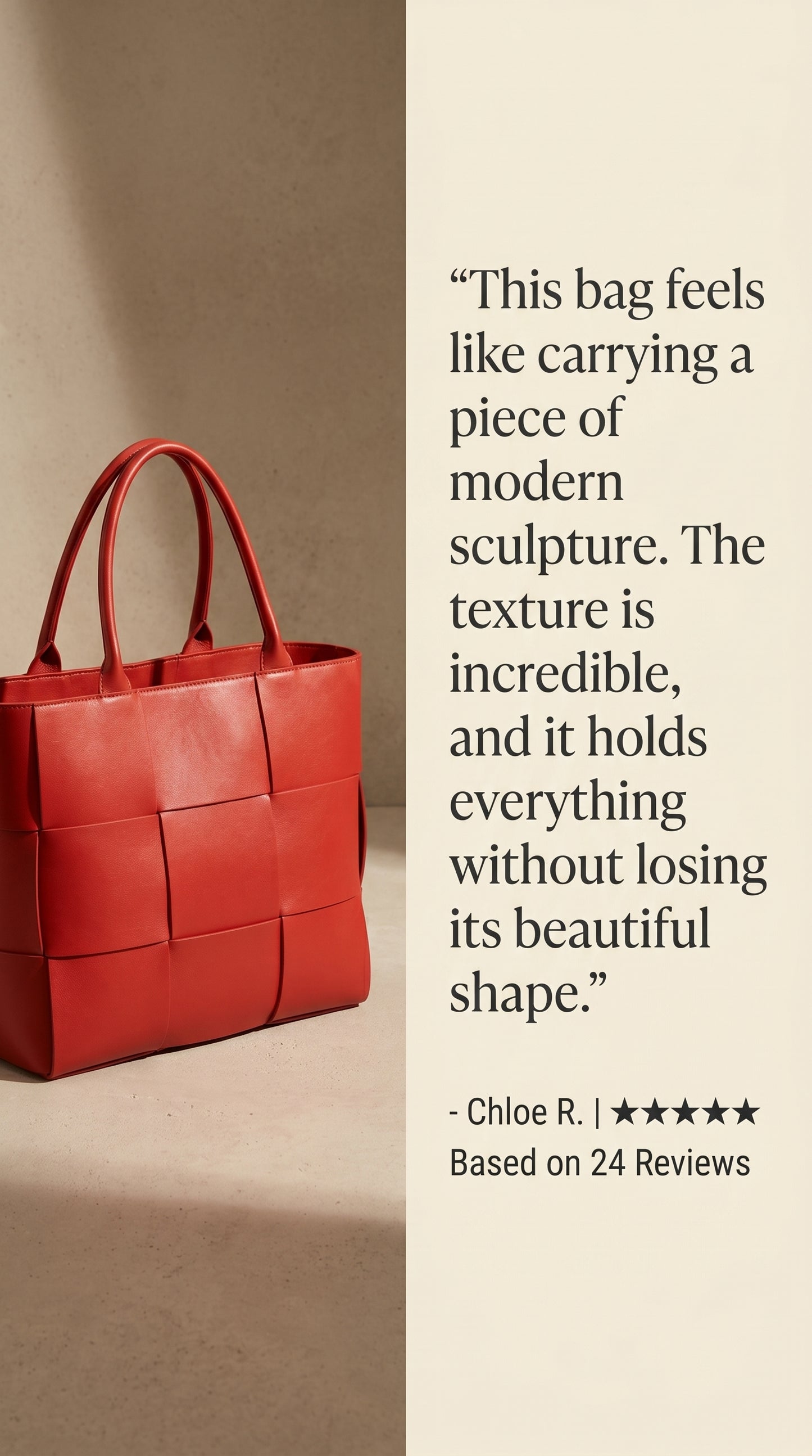 BLP Exceptional Woven Leather Tote Bag