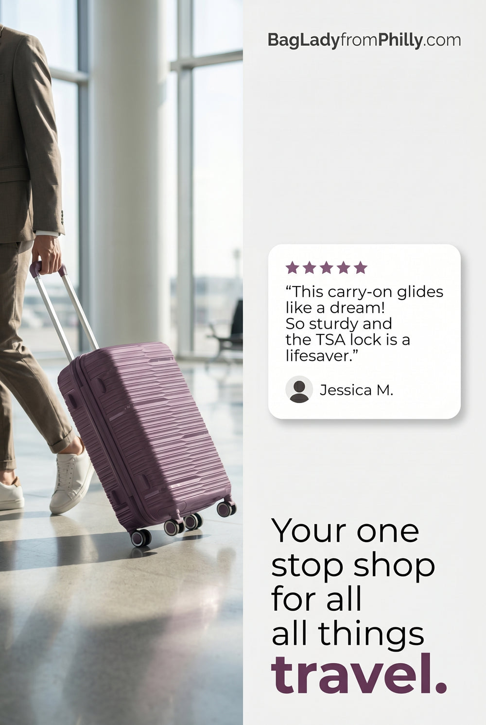 KINGSESSING 20-inch CARRY ON TRAVEL BAG