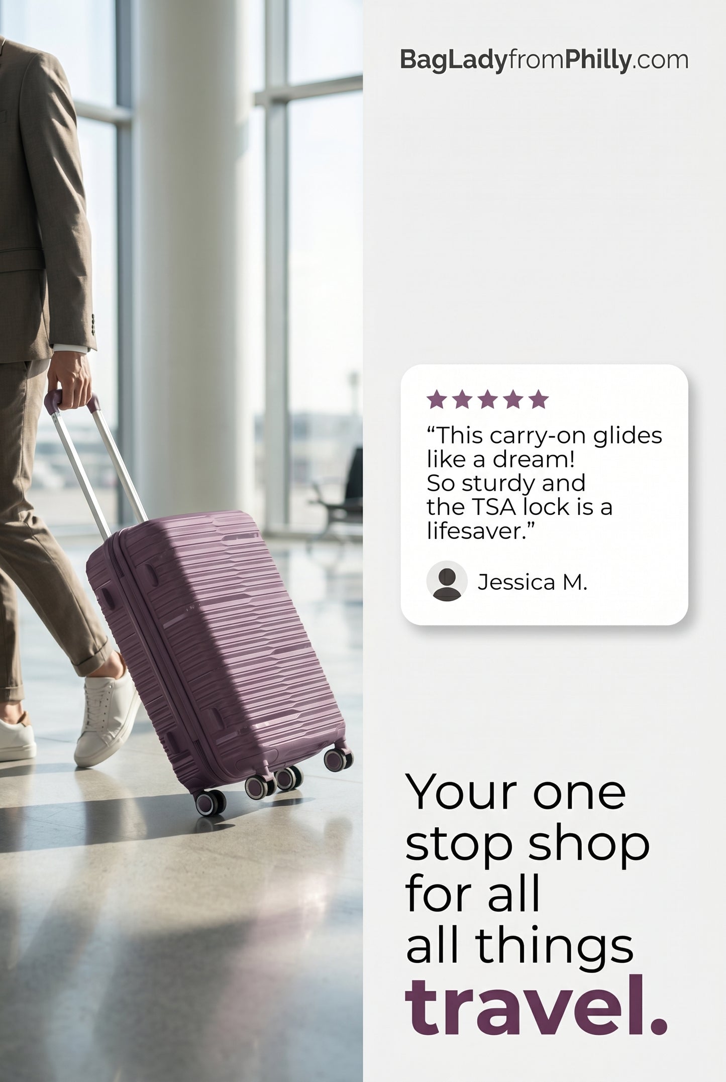 KINGSESSING 20-inch CARRY ON TRAVEL BAG