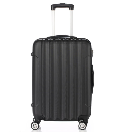 3-Piece Hard Sided Black Luggage Set