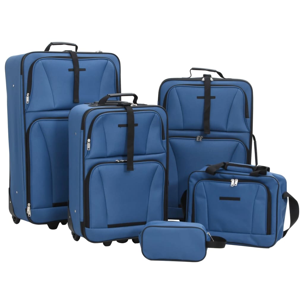 Soft-sided Travelers 5-piece Suitcase Combo