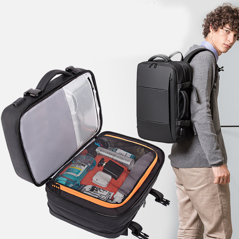 BANGE Foldable Large Capacity Business Travel Bag Waterproof Backpack