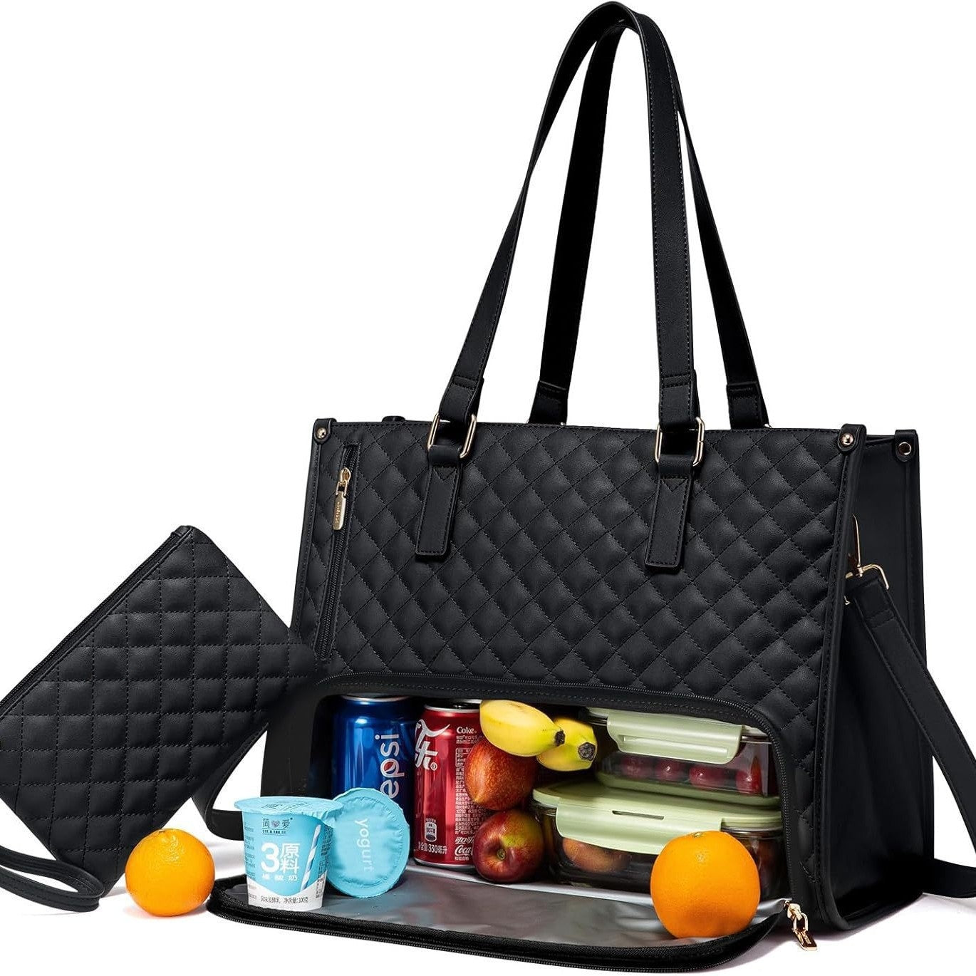 Versatile Women's Thermal Insulation Lunch Bag ; Tote Handbag