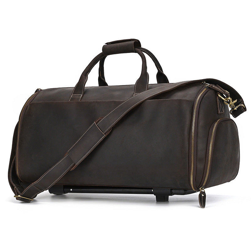 Crazy Horse 22-inch Leather Garment Bag
