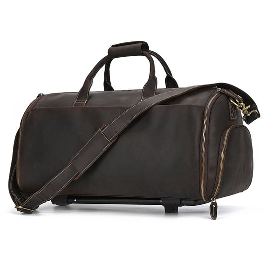 Crazy Horse 22-inch Leather Garment Bag