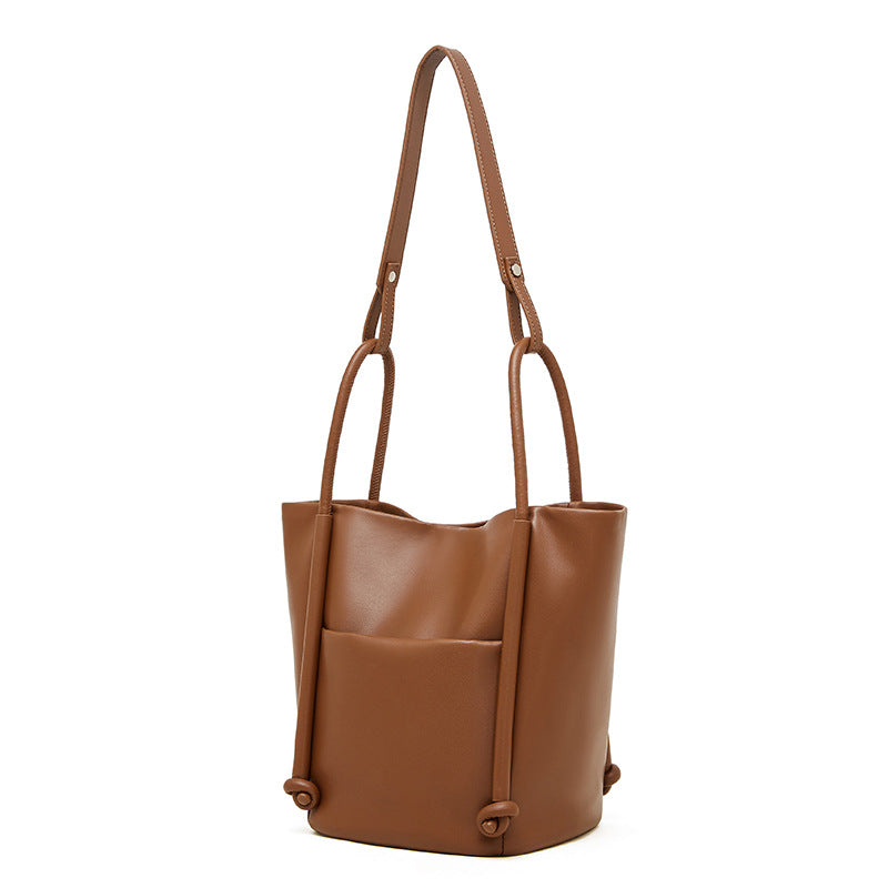 Vincent Premium Soft Genuine Leather Large Capacity Tote Bag