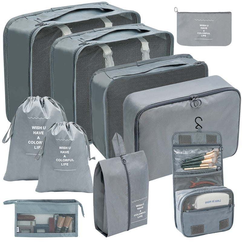 10 Piece Set of Travel Organizer Bags