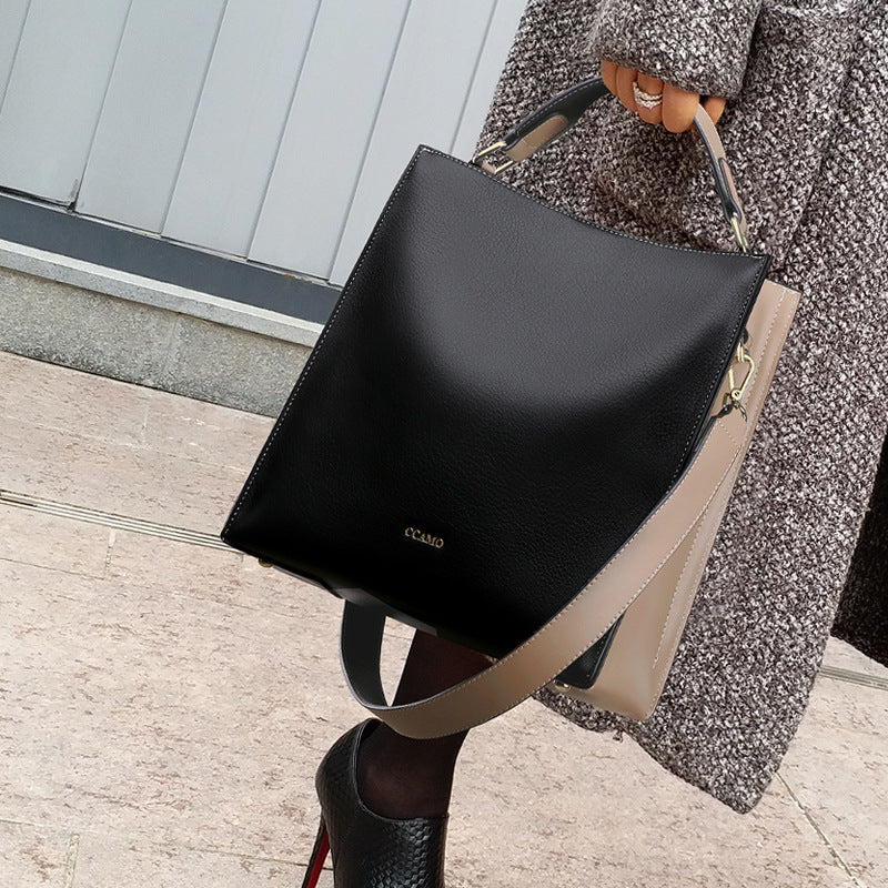 Giovanni's Two-Tone Shoulder Handbag