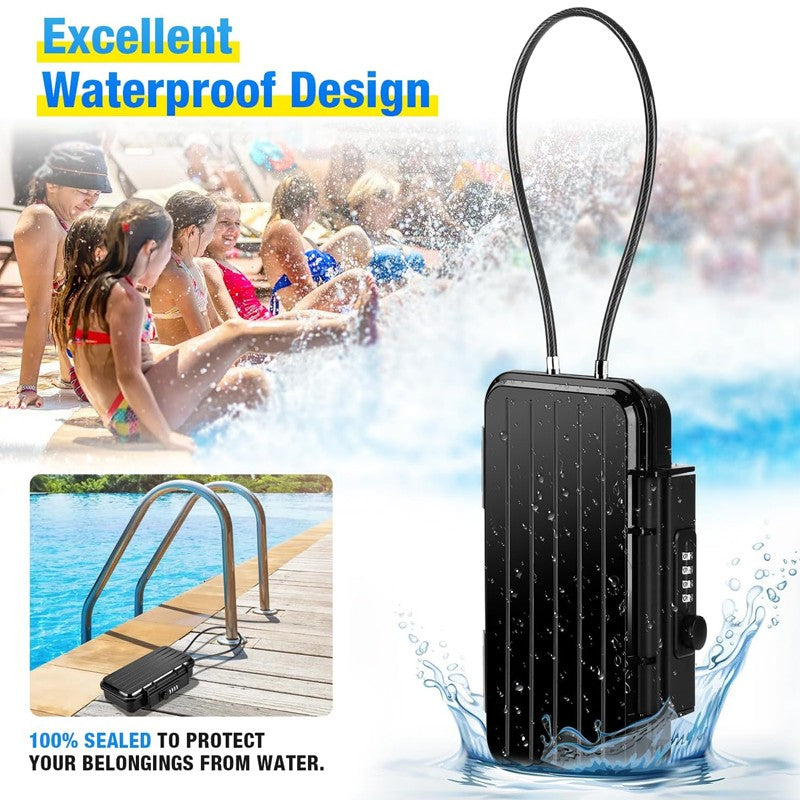 Portable Safe Box Combination Security Case Travel With Code Waterproof Lockbox