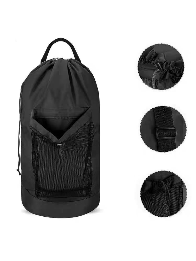 Oxford Cloth Drawstring Large Laundry Carrier