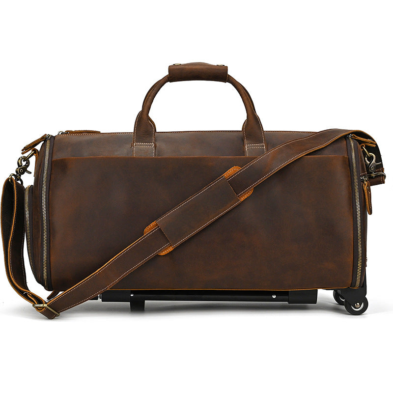 Crazy Horse 22-inch Leather Garment Bag