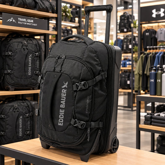 Eddie Bauer Expedition Duffel Bag 2.0-Made from Rugged Polycarbonate and Nylon Black 22L