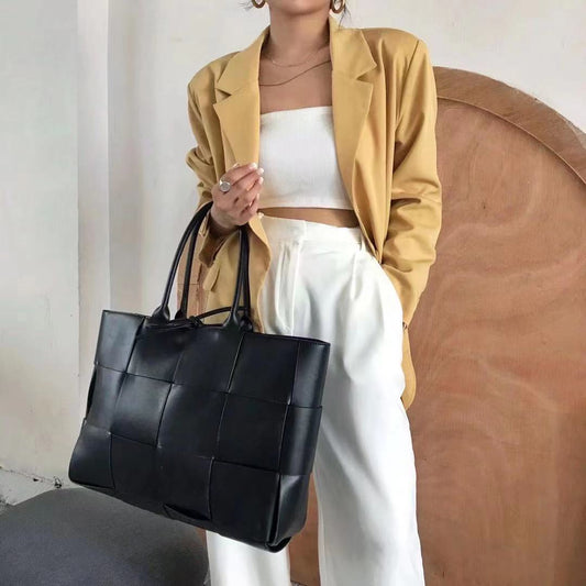 BLP Exceptional Woven Leather Tote Bag