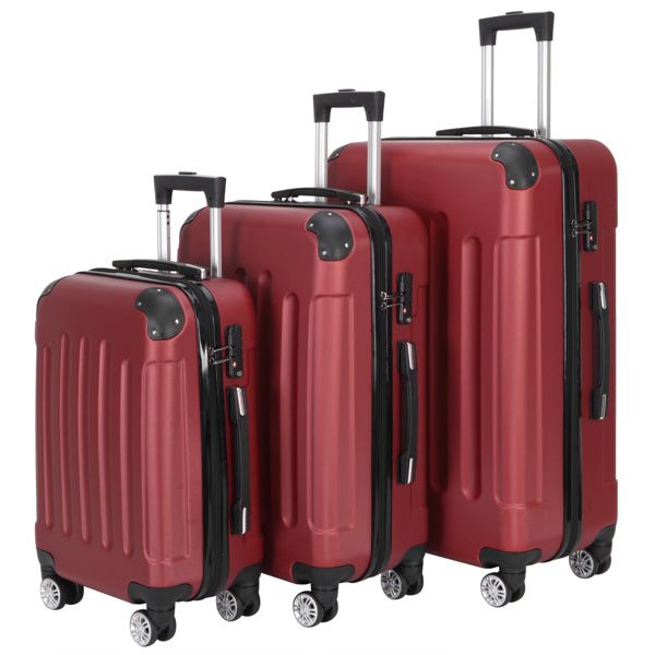 BLP Hard Sided 3-in-1 Swivel, 4 Corner Protectors, 20in 24in 28in, Suitcase Set