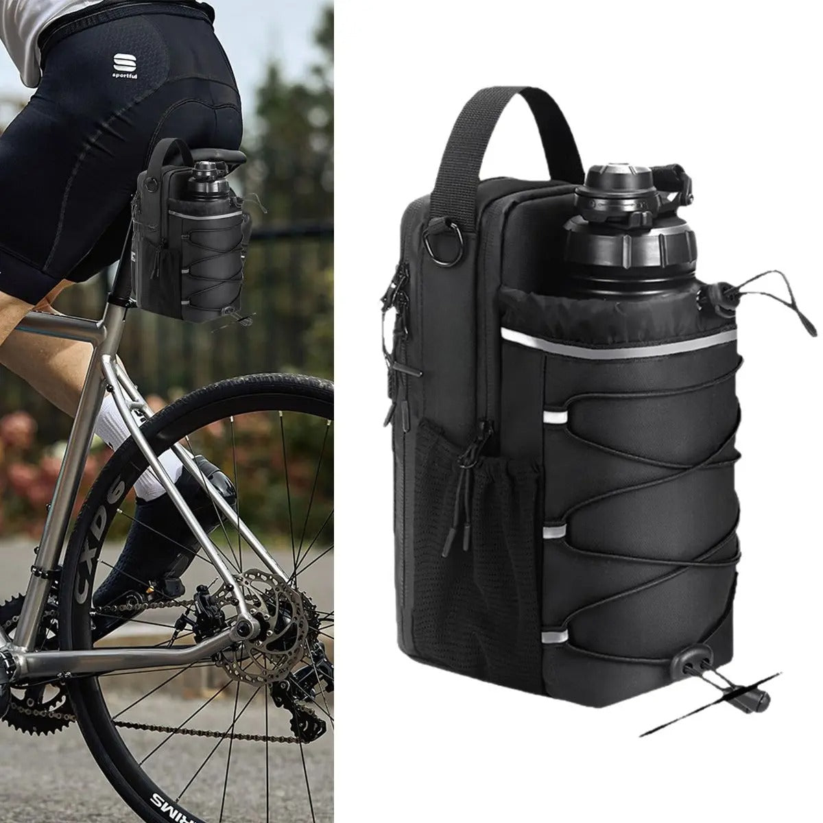 Fitness Gym Bag For Men And Women Sling Bottle With Magnetic Attachment