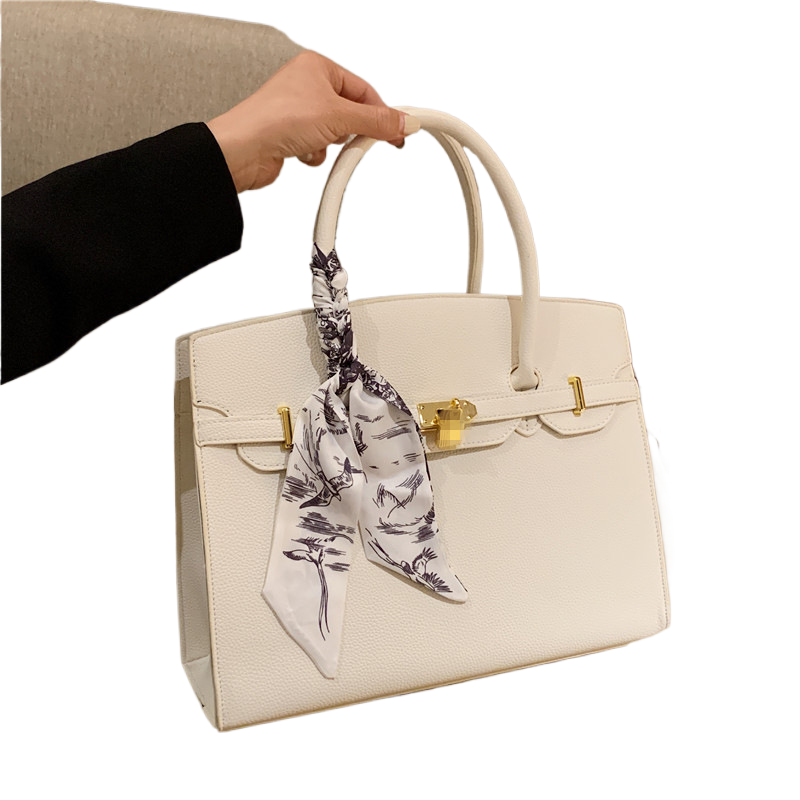 MARLOWE KELLY BAG, Women's Fashion Lock Scarf Kelly Shoulder Bag