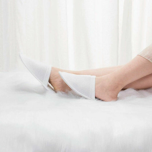 SPA DAY - Disposable Terry Cloth Slippers For Spa Hotel Guests, Closed Toe Bulk (20) Pack