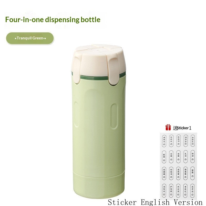 4 In 1 Travel Dispenser Portable Travel Bottles, Leakproof Travel Container For Body Wash Shampoo Conditioner Lotion