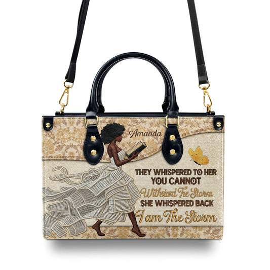 African Girl printed leather single-shoulder bag for commuting and casual use