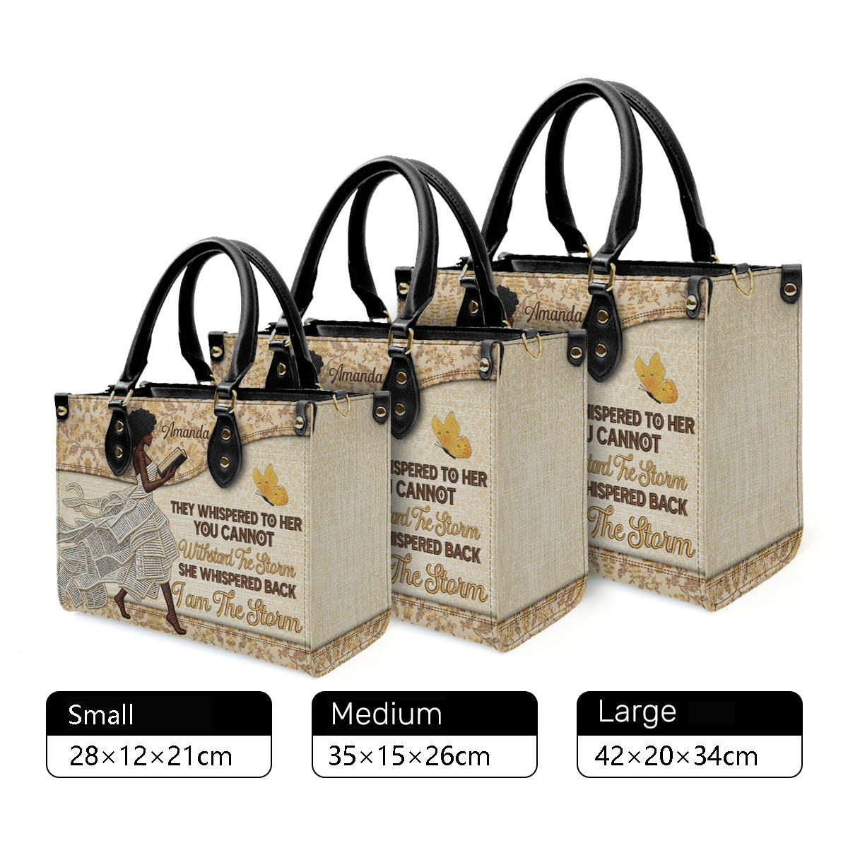 African Girl printed leather single-shoulder bag for commuting and casual use