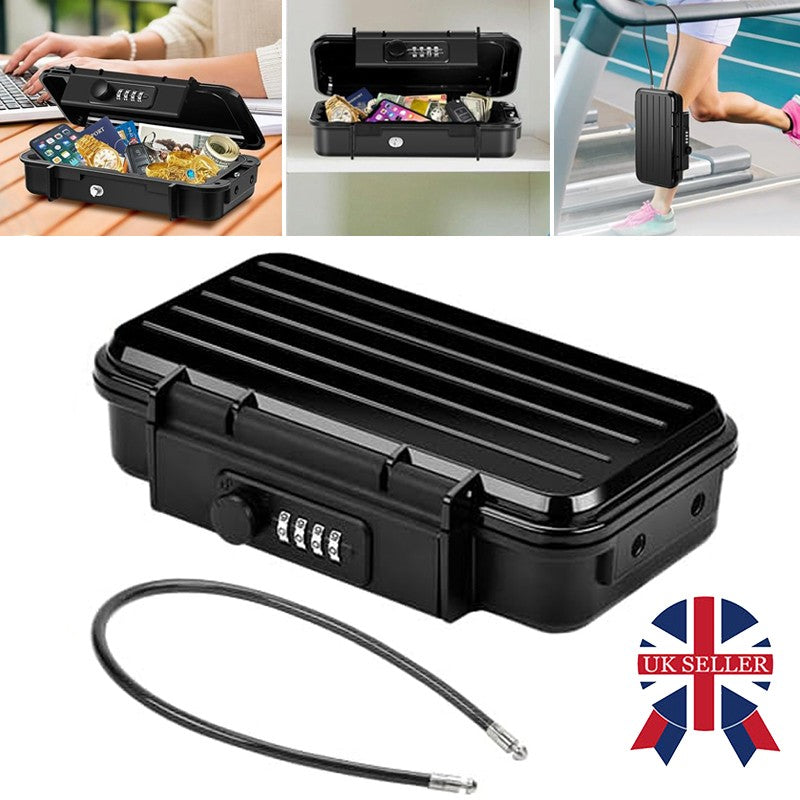 Portable Safe Box Combination Security Case Travel With Code Waterproof Lockbox