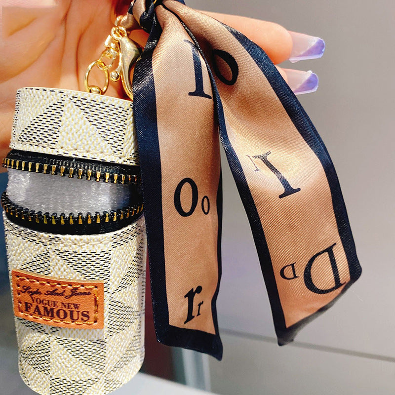 Keychain Leather Mini Pendant Bag