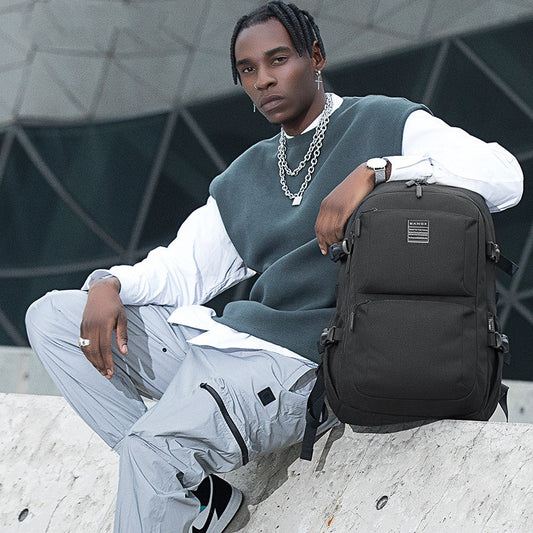 BANGE Men's Backpack Large Capacity Retro Leisure Travel Backpack