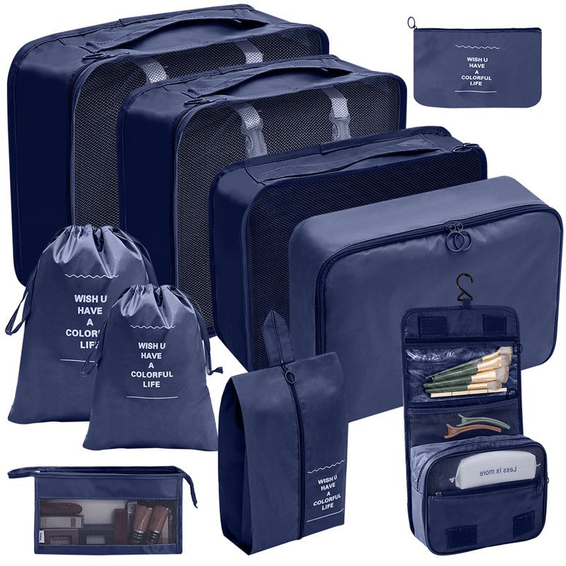 10 Piece Set of Travel Organizer Bags