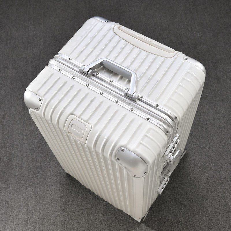 Exceptional Extra-large Capacity 20" Aluminum-frame Hard Shell Suitcase; No Zip