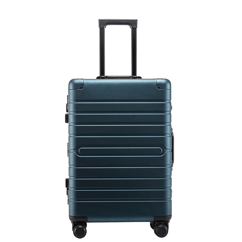 VALIGIA RIGIDA Aluminum Magnesium Alloy Universal Wheel; Airline Approved Premium Metal Zipper Less Suitcase