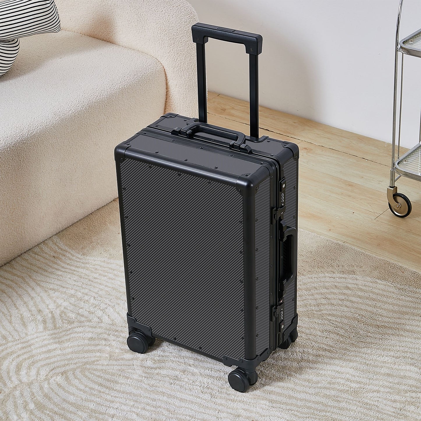 High Performance Carbon-fiber 20" 24" Suitcase With Aluminum Frame