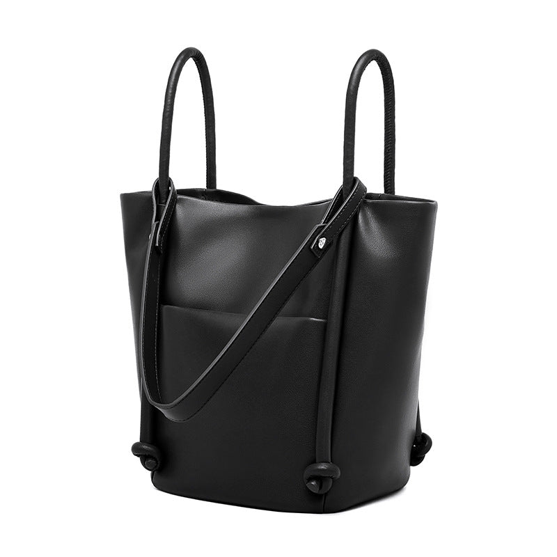 Vincent Premium Soft Genuine Leather Large Capacity Tote Bag