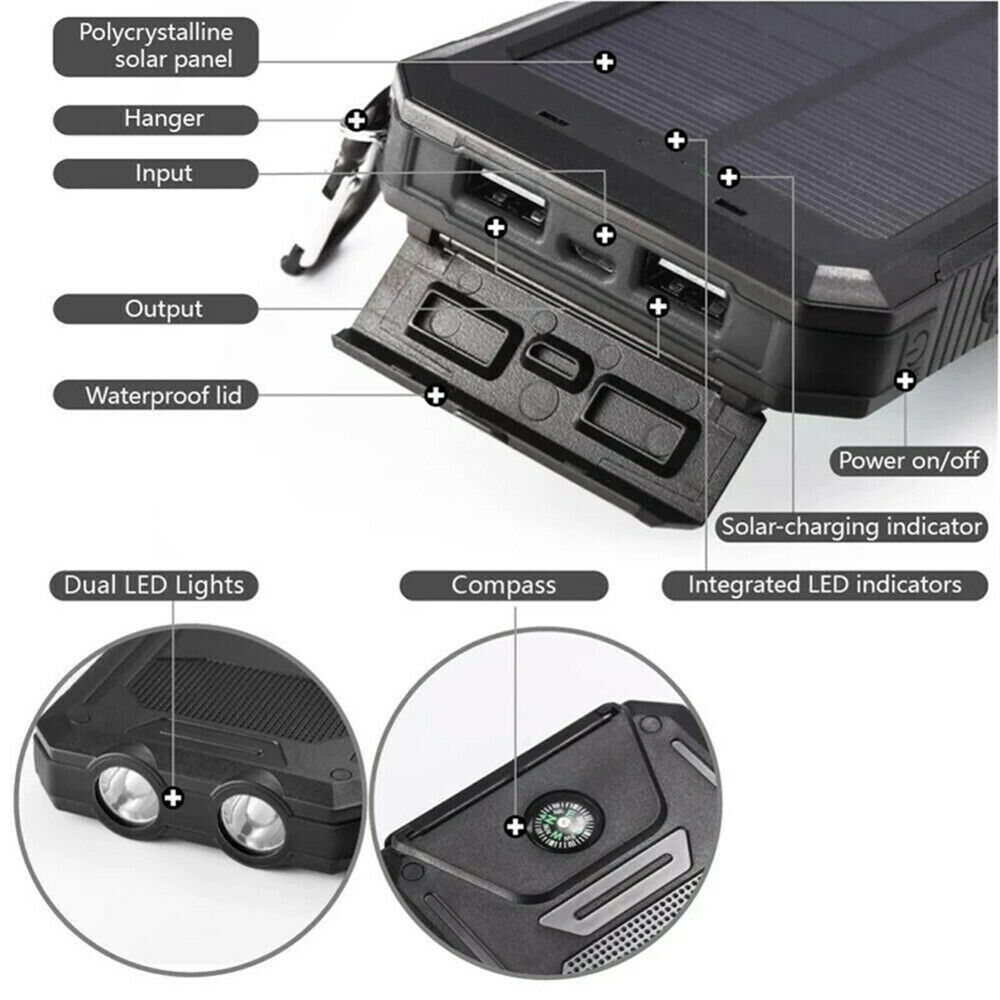 10000000mAh Solar Power Bank