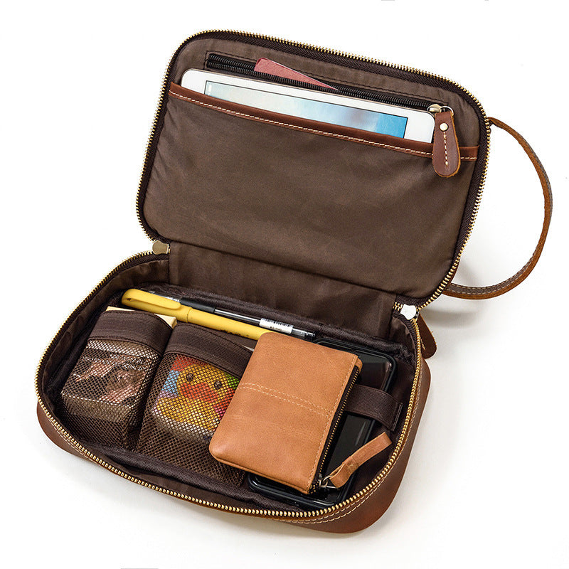 Leather Men's Travel Toiletry Bag