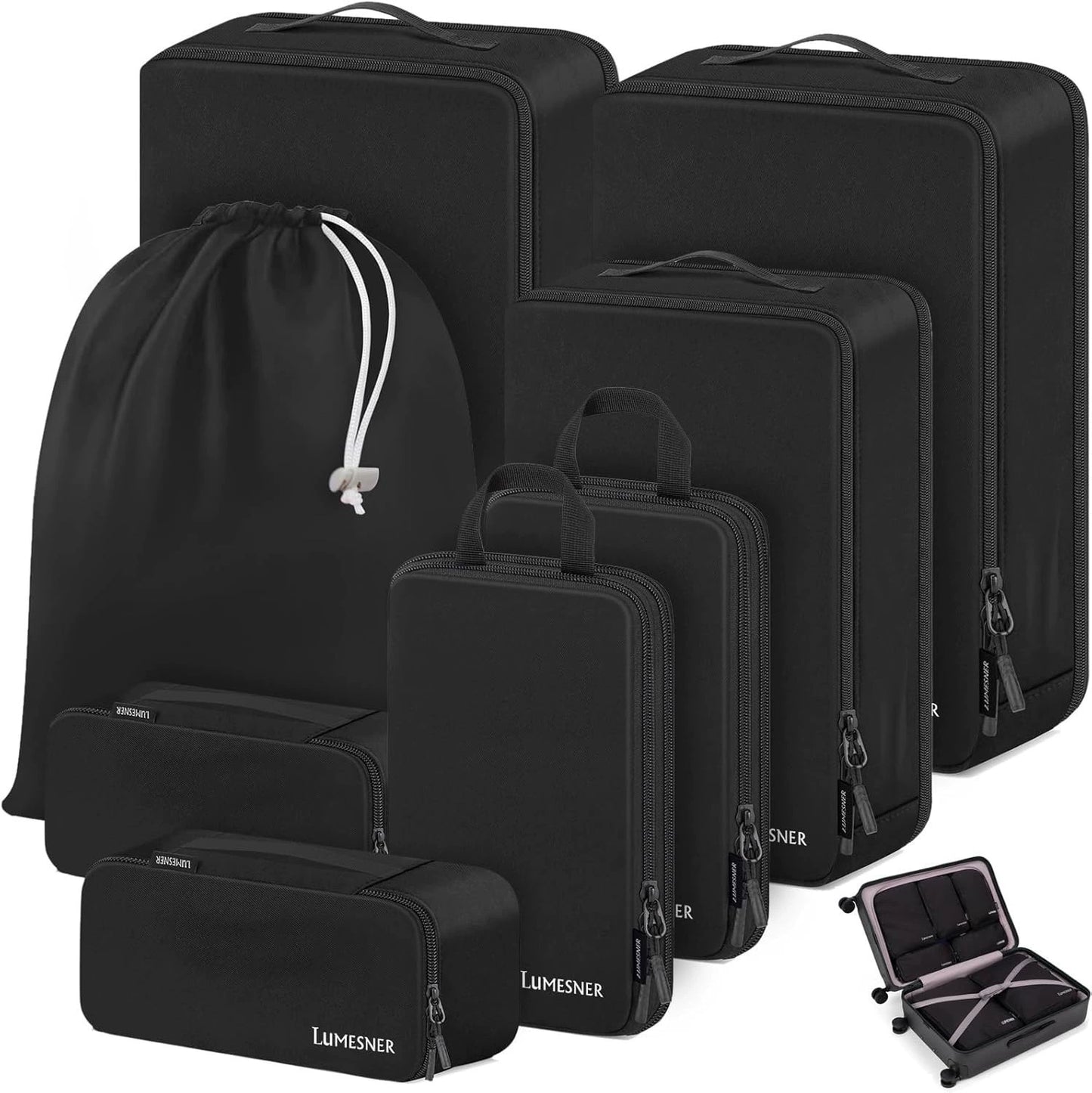 Lumesner Travel Storage Waterproof Packing Cubes