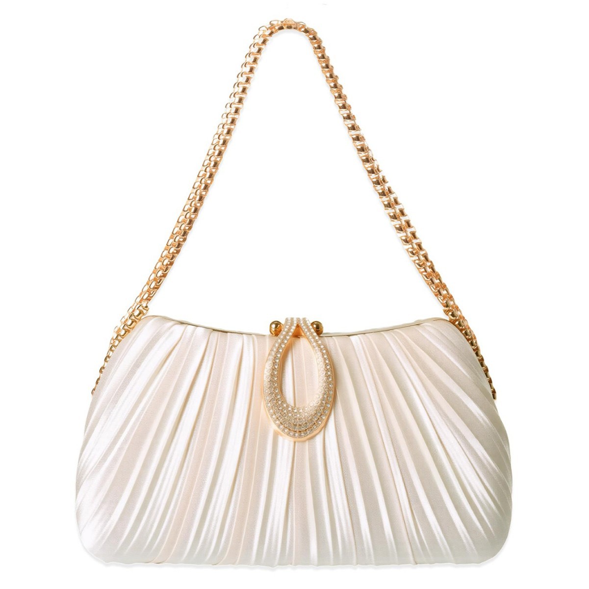 New Satin Pleated Evening Bag