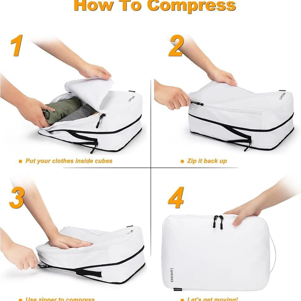 Lumesner Travel Storage Waterproof Packing Cubes