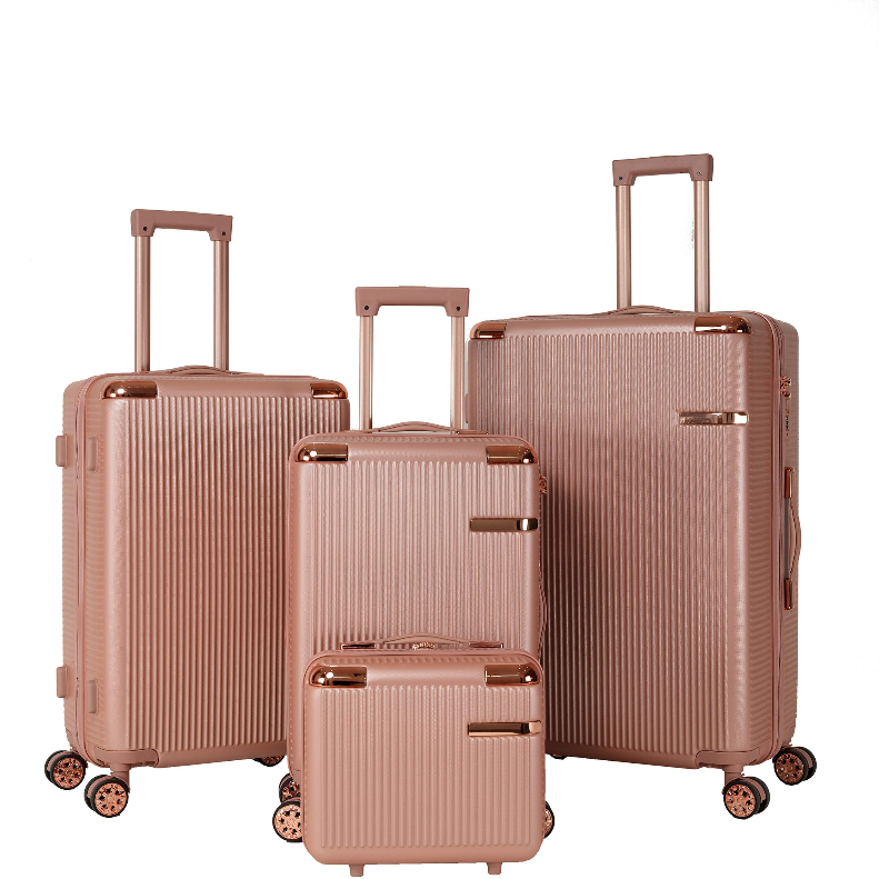 OVERBROOK ROSE TOURIST 4-piece hard Luggage, 360 ° dual rotating four-wheel luggage, password lock, lightweight universal wheel