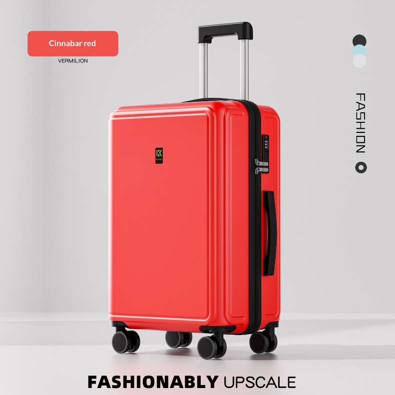 KINGSESSING 2026 New Luggage Case 20"-22"-24"-26" Lightweight Boarding - Checked - RED