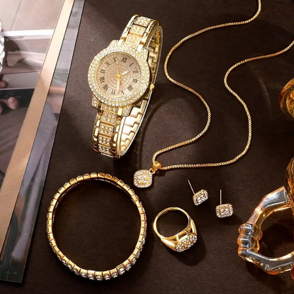 Ladies' High-End Watch With Diamond Studded Gift Set