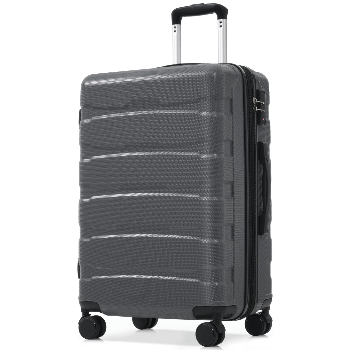 Select Collection - Durable Expandable 24 Inch Hard Shell Checked Suitcase, Spinner Wheels, TSA Lock
