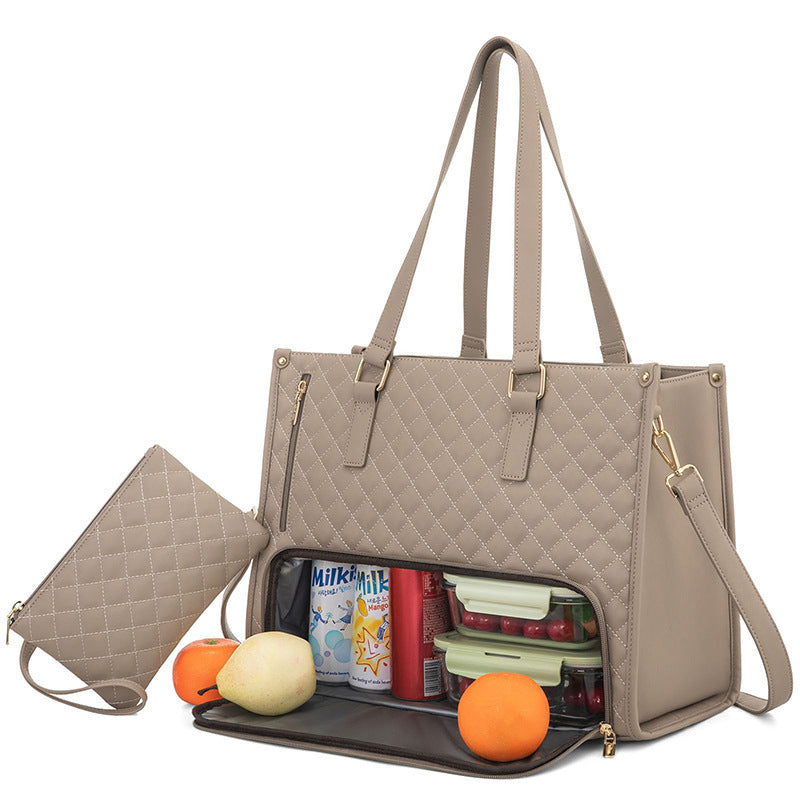 Versatile Women's Thermal Insulation Lunch Bag ; Tote Handbag