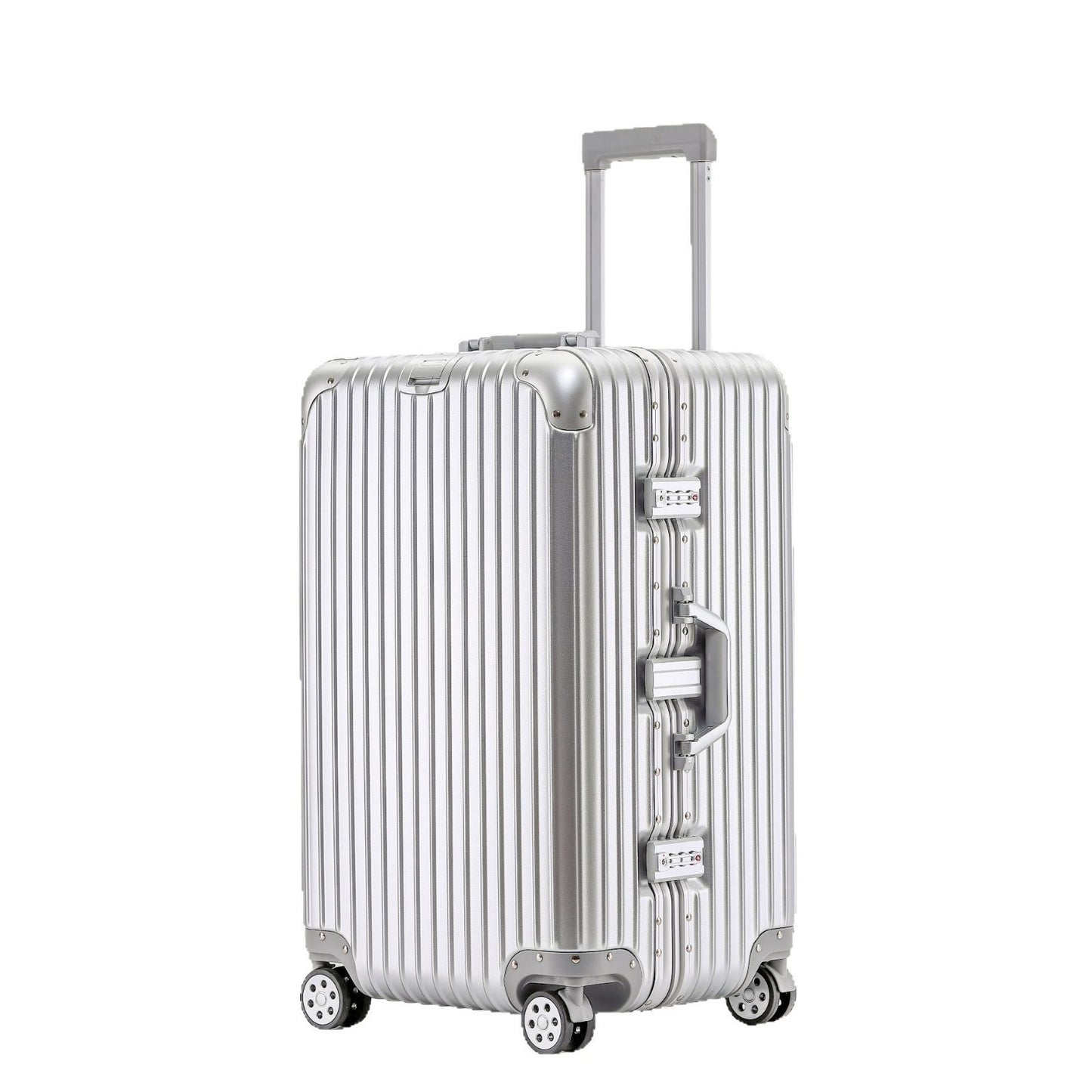 Exceptional Extra-large Capacity 20" Aluminum-frame Hard Shell Suitcase; No Zip